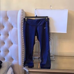 *New*Nike Dri Fit Running Capri Blue/Black